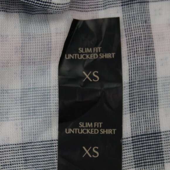 Banana Republic Untucked Shirt NWT Mens XS White/Pink/Blue Slim Fit L/S Cotton - Picture 5 of 15